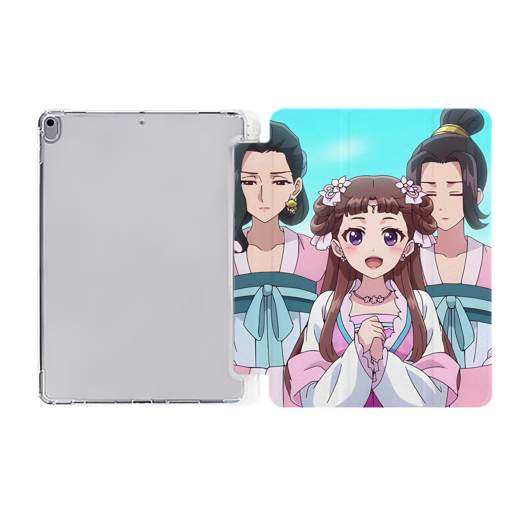 （画像用） 薬屋のひとりごと The Apothecary Diaries IPad ケース ペン収納付き 三つ折りスタンド PUレザー×シリコン 対応機種9.5/10.5/10.9インチ